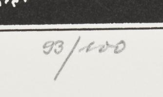Joseph Kádár (1936-2019): Dualité. Szitanyomat, papír, jelzett, számozott (93/100), hátoldalán a műv...