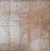 cca 1900 München térkép / Map of München 50x50 cm