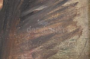 Olvashatatlan jelzéssel (jobbra lent): Férfi portré, 1914. Olaj, karton. Hátoldalán Rippl-Rónai Ödön...