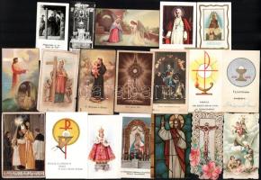40 db vegyes szentkép, közte csipkés és litho