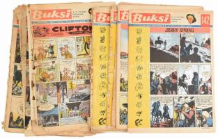 1960-1961 Buksi, a 7-77 éves fiatalok lapja (vajdasági magyar képregényújság) 11 db száma, vegyes állapotban, sérülésekkel