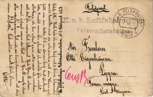 1917 Klobenstein am Ritten, Collalbo (Südtirol); K.u.k. Luftfahrtruppen Felddrachenstation I. / Oszt...