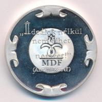 Bozó Gyula (1913-2004) 1993. "Kossuth Lajos - Leghívebb magyar / MDF" ezüstözött fém emlék...