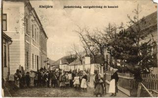 1915 Alsójára, Iara de Jos, Iara; Járásbíróság, szolgabíróság és kaszinó / street view, court, casino (EM)