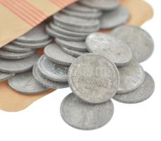 1941-1944. 1P Al (52x) "Országos Takarékpénztár - 20 Forint, 100 darab 20 Filléres" sérült papírzacskóban, a zacskó bélyegzés nélkül T:3 oxidáció, porózus  Adamo P6.1