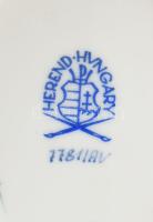 Herendi Apponyi mintás porcelán tálka, kézzel festett, jelzett, kis kopásnyomokkal, 9,5×7,5 cm