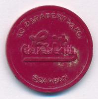 ~1930. "Laci / Szit - 10 darabért 1/2kg" műanyag szappanbárca piros színben T:2 ph