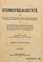 Exner Leó: Gyermekfoglalkoztató. Tanácsadó a kisded mindenkori hasznos szórakoztatására, különös tekintettel a kisdednevelő intézetek tömegnevelési igényeire. Hódmezővásárhely, 1916., Róth Antal, 428 p.+31 t.+5 p. Átkötött félvászon-kötés, kopott borítóval, egy lap hiányzik (413/414), laza fűzéssel, 4 lap meglazult, néhány lapszélen kis szakadásokkal, kissé foltos lapokkal, a tartalomjegyzéknél bejelölésekkel.