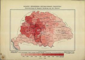 1901 Körössy és Thirring: Budapest Fővárosa 1901-ben 13 db érdekes térképmelléklet