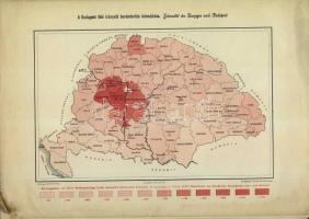 1901 Körössy és Thirring: Budapest Fővárosa 1901-ben 13 db érdekes térképmelléklet