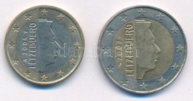 Luxemburg 2004. 1E Letzebuerg + 2007. 2E Letzebuerg T:2 Luxembourg 2004. 1 Euro Letzebuerg + 2007 2 Euro Letzebuerg C:XF