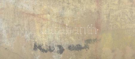 Olvashatatlan jelzéssel: Utcarészlet. Pasztell, papír, 23x33 cm. Dekoratív, üvegezett fakeretben