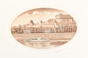 6 db Budapest témájú rézkarc, klf. alkotók (Vagyócki Károly, Bojtos Károly stb.) jelzett, lapméret, ...