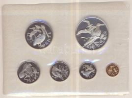 Brit Virgin-szigetek 1974. 1c-1$ 6klf db, szettben, benne Ag T:PP Eredeti díszdobozban, tanúsítvánny...