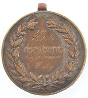 1924. "RAC házi verseny férfi páros II. díj" kétoldalas bronz díjérem füllel (28mm) T:1-