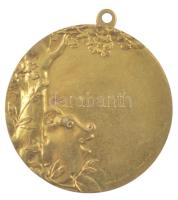 ~1920-1930. "Futóverseny" kétoldalas bronz díjérem füllel (40mm) T:2
