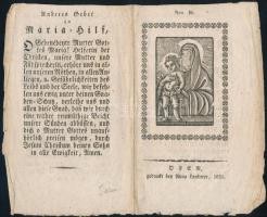 1831 Buda (Ofen), Anderes Gebet zu Maria-Hilf