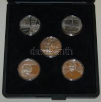 Hollandia 1990. "Waterloo-i csata" 5klf db Ag emlékérem szettben 5x 25g T:PP Eredeti díszd...