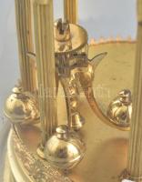 XIX. sz. vége: Nagyméretű 400 napos óra. Torziós ingás szerkezettel. Üveg búra alatt. Felhúzókulcs n...