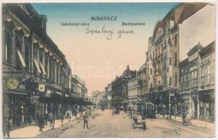 Miskolc, Széchenyi utca, villamos, üzletek (EK)