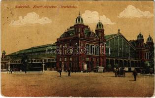 1922 Budapest VI. Nyugati pályaudvar, vasútállomás, villamos (kopott sarkak / worn corners)