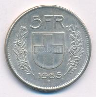 Svájc 1965B 5Fr Ag T:1- Switzerland 1965B 5 Francs Ag C:AU Krause KM#40