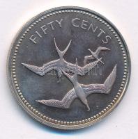 Belize 1974. 50c Ag "Fregattmadár" T:1- patina, ujjlenyomat, kis karc Belize 1974. 50 Cents Ag "Frigatebird" C:AU patina, fingerprints, small scratch Krause KM#42a