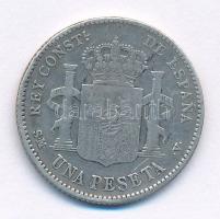 Spanyolország 1903SM-V 1P Ag "XIII. Alfonz" T:3 Spain 1903SM-V 1 Peseta Ag "Alfonso X...