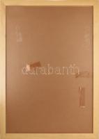 Hajnal János (1913-2010): Önarckép, 1943. Pasztell, papír, jelezve jobbra lent, sérült. Üvegezett fa...