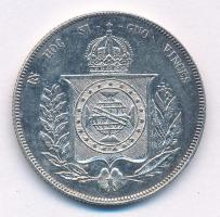 Brazília 1866. 1000R Ag T:2 apró ph. Brazil 1866. 1000 Reis Ag C:XF tiny edge error Krause KM# 465