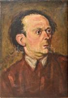 Jelzés nélkül: Férfi portré, olaj, vászon, 35x25 cm