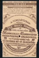cca 1920-1930 Guttmann Géza Banküzletének sorsjáték prospektusa, forgatható "kerékkel", 15...