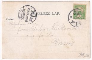 1907 Máriaradna, Mária-Radna, Radna (Lippa, Lipova); Solymosi vár, tér, templom, Fekete Sas szálloda...