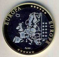 Európa DN "Európa pénzei - Olaszország" Ag bicolor emlékérem 20g T:PP