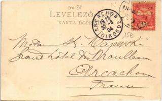 1904 Zagreb, Agram, Zágráb; Zrinjevac. Montage with ladies and gentlemen (EK)