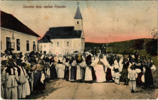 1916 Pozsega, Pozega; Narodno kolo okolice Pozeske / Horvát folklór, néptánc. Glivetic kiadása / Croatian folklore, folk dance (b)