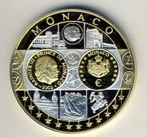 Európa DN "Európa pénzei - Monaco" Ag bicolor emlékérem 20g T:PP