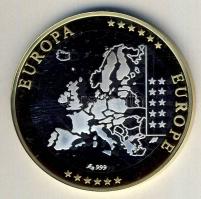 Európa DN "Európa pénzei - Monaco" Ag bicolor emlékérem 20g T:PP