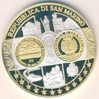 Európa DN "Európa pénzei - San Marino" Ag bicolor emlékérem 20g T:PP
