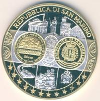 Európa DN "Európa pénzei - San Marino" Ag bicolor emlékérem 20g T:PP