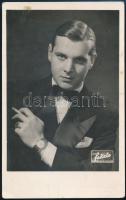 1943 Puskás Tibor (1920-) színész DEDIKÁCIÓJA az őt ábrázoló képeslap hátoldalán