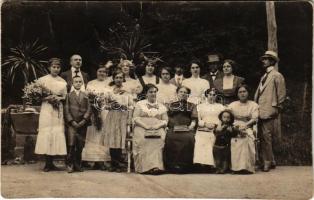1913 Stájerlak, Stájerlakanina, Anina, Steierdorf; családi csoportkép / family photo (fa)