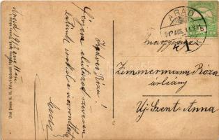 1912 Arad, családi fotó. Urai János K.K. Fényképészeti műterme felvétele / family photo