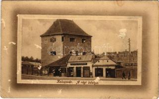 1914 Kolozsvár, Cluj; A régi bástya, Voith Tivadar üzlete. Keszey Albert kiadása / bastion tower, shops (felületi sérülés / surface damage)