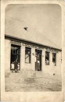 1942 Pele, Becheni; Csiszár Albert mészáros és hentes, bor, sör és pálinkamérése / butcher, shop. photo (EB)