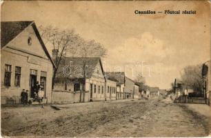 Csanálos, Cenalos, Urziceni; Fő utca részlet, üzlet / main street, shop (fa)