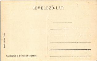 Marosújvár, Uioara, Ocna Mures; Stefánia bánya, belső, falrészlet. Füssy József kiadása / salt mine,...