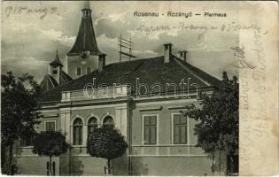 1918 Barcarozsnyó, Rozsnyó, Rosenau, Rasnov; Pfarrhaus / Plébánia / parish (fa)