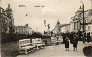1915 Arad, Kossuth park. Kerpel Izsó kiadása / park