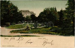 1902 Arad, Salacz park. Bloch H. nyomdája / park